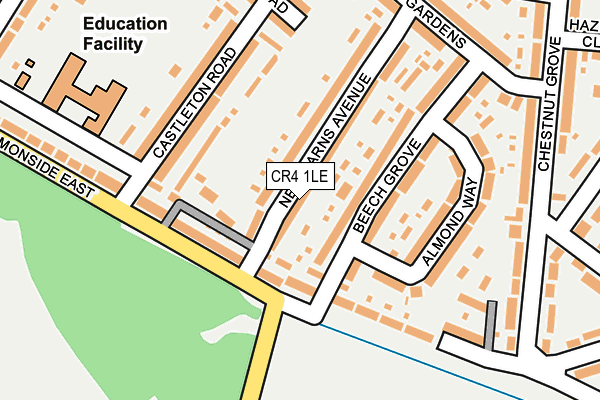 CR4 1LE map - OS OpenMap – Local (Ordnance Survey)
