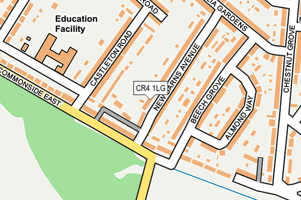 CR4 1LG map - OS OpenMap – Local (Ordnance Survey)