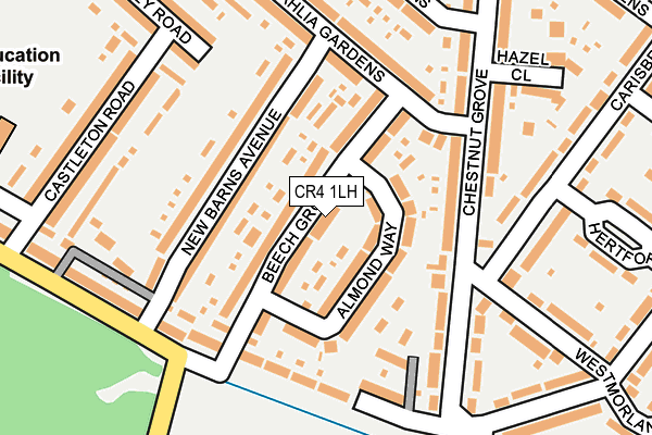 CR4 1LH map - OS OpenMap – Local (Ordnance Survey)