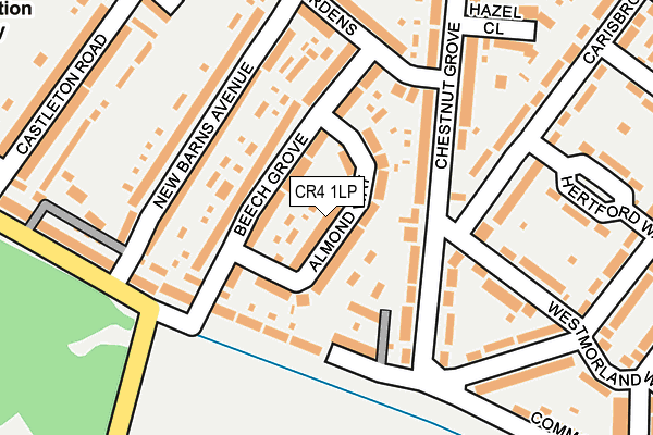 CR4 1LP map - OS OpenMap – Local (Ordnance Survey)