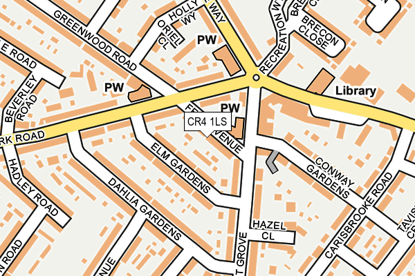 CR4 1LS map - OS OpenMap – Local (Ordnance Survey)