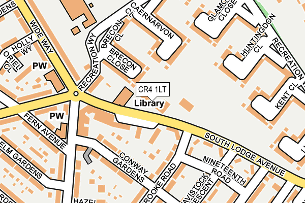 CR4 1LT map - OS OpenMap – Local (Ordnance Survey)