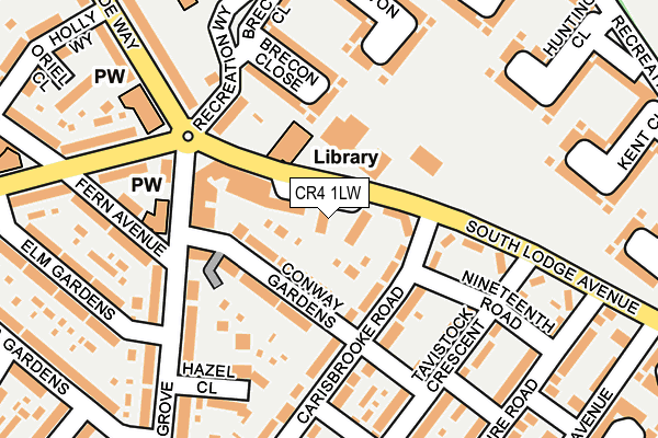 CR4 1LW map - OS OpenMap – Local (Ordnance Survey)