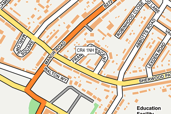 CR4 1NH map - OS OpenMap – Local (Ordnance Survey)