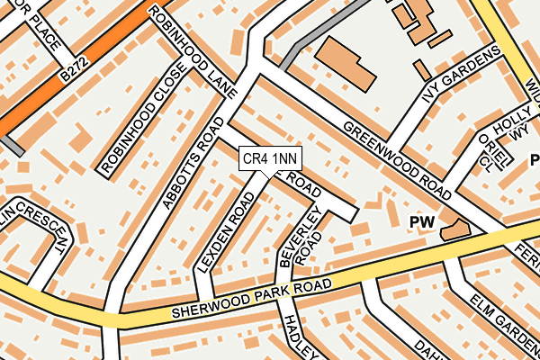 CR4 1NN map - OS OpenMap – Local (Ordnance Survey)