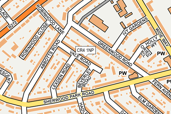 CR4 1NP map - OS OpenMap – Local (Ordnance Survey)