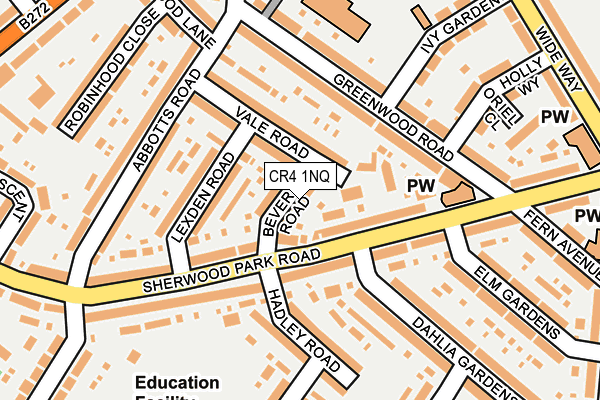 CR4 1NQ map - OS OpenMap – Local (Ordnance Survey)