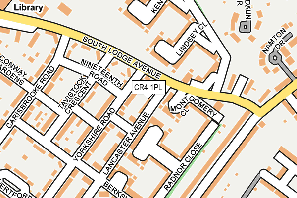 CR4 1PL map - OS OpenMap – Local (Ordnance Survey)