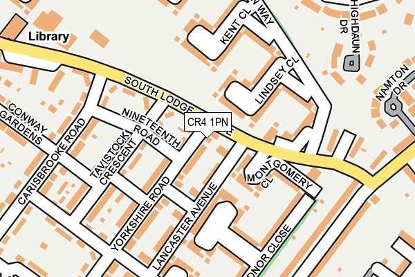 CR4 1PN map - OS OpenMap – Local (Ordnance Survey)