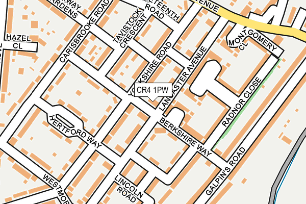 CR4 1PW map - OS OpenMap – Local (Ordnance Survey)