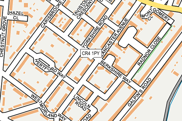 CR4 1PY map - OS OpenMap – Local (Ordnance Survey)