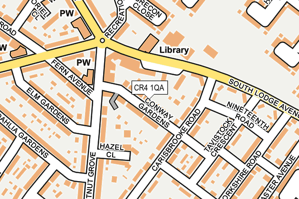 CR4 1QA map - OS OpenMap – Local (Ordnance Survey)