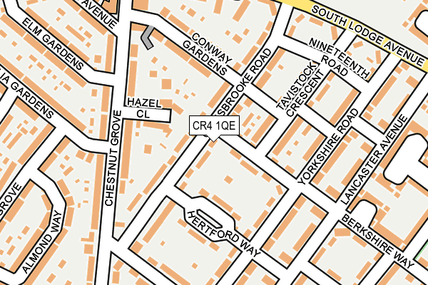 CR4 1QE map - OS OpenMap – Local (Ordnance Survey)