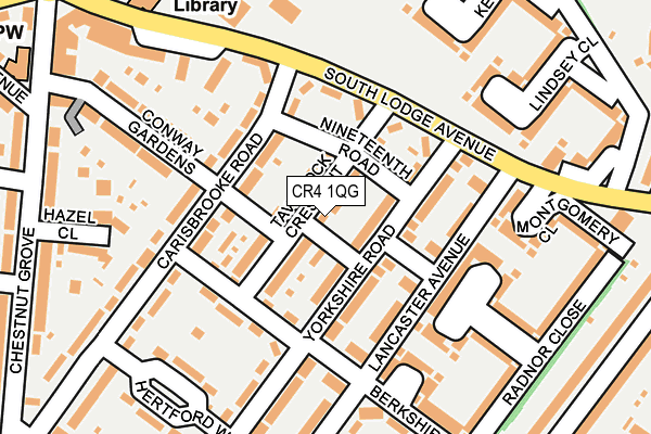 CR4 1QG map - OS OpenMap – Local (Ordnance Survey)
