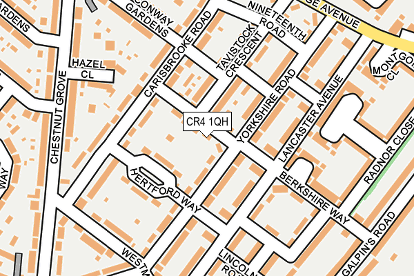 CR4 1QH map - OS OpenMap – Local (Ordnance Survey)