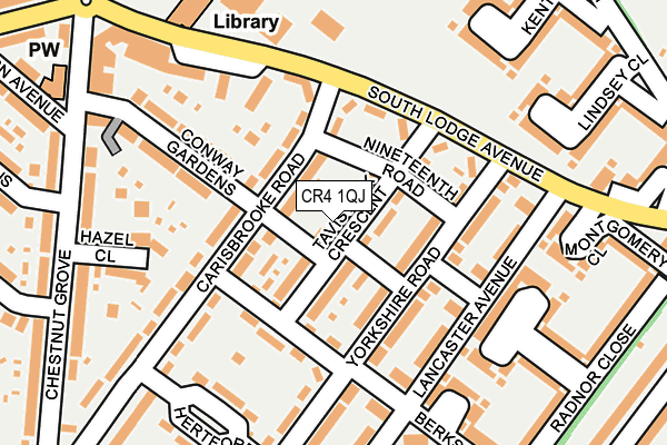 CR4 1QJ map - OS OpenMap – Local (Ordnance Survey)