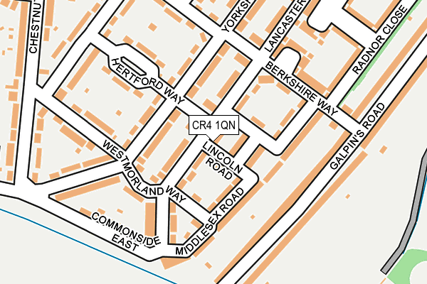 CR4 1QN map - OS OpenMap – Local (Ordnance Survey)