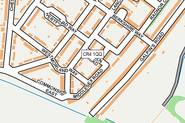 CR4 1QQ map - OS OpenMap – Local (Ordnance Survey)