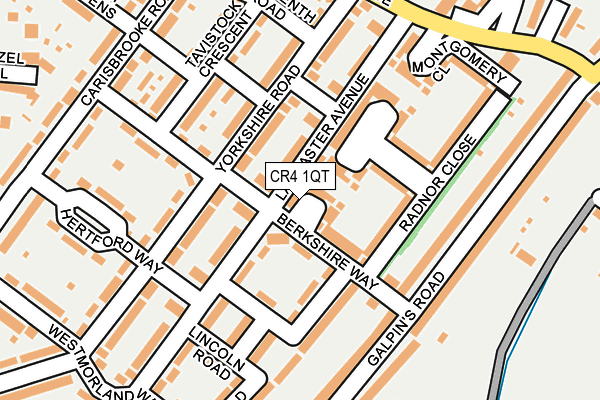 CR4 1QT map - OS OpenMap – Local (Ordnance Survey)