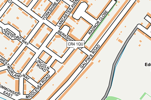 CR4 1QU map - OS OpenMap – Local (Ordnance Survey)