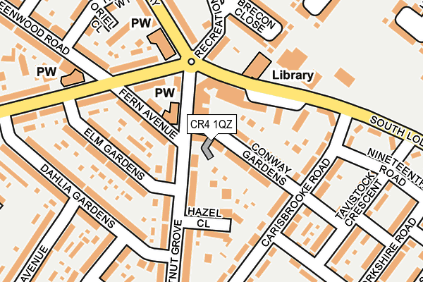 CR4 1QZ map - OS OpenMap – Local (Ordnance Survey)