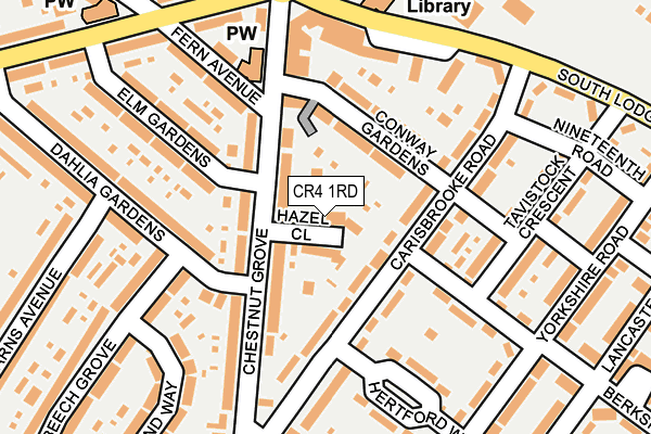 CR4 1RD map - OS OpenMap – Local (Ordnance Survey)