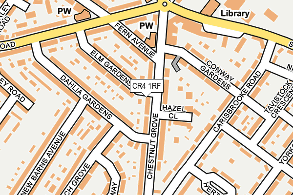 CR4 1RF map - OS OpenMap – Local (Ordnance Survey)