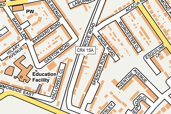 CR4 1SA map - OS OpenMap – Local (Ordnance Survey)