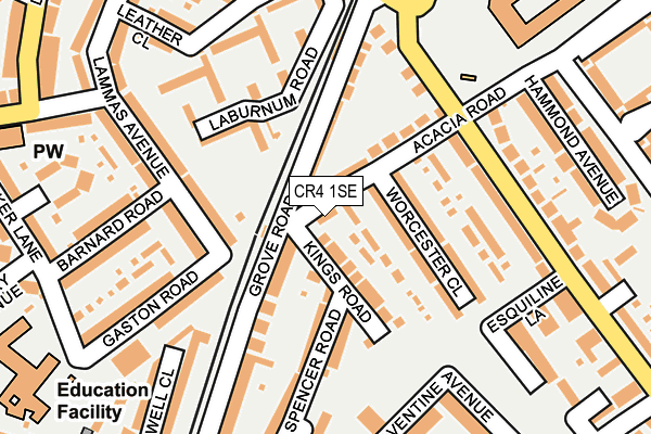 CR4 1SE map - OS OpenMap – Local (Ordnance Survey)