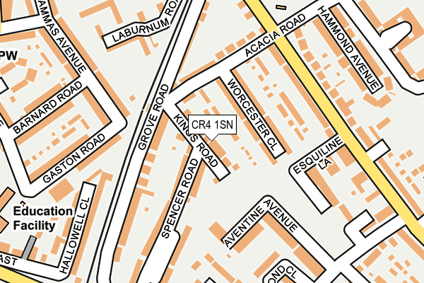 CR4 1SN map - OS OpenMap – Local (Ordnance Survey)