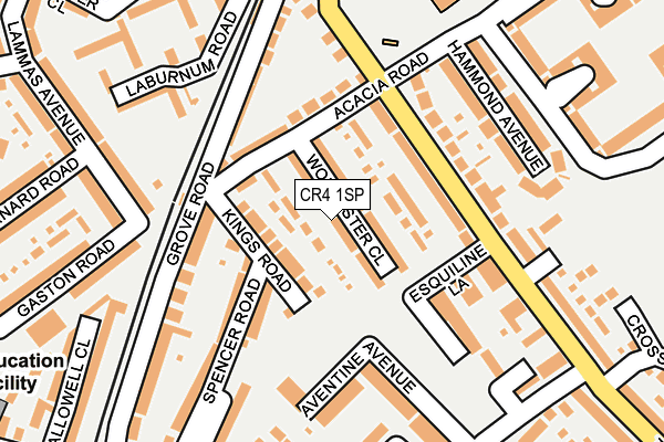 CR4 1SP map - OS OpenMap – Local (Ordnance Survey)