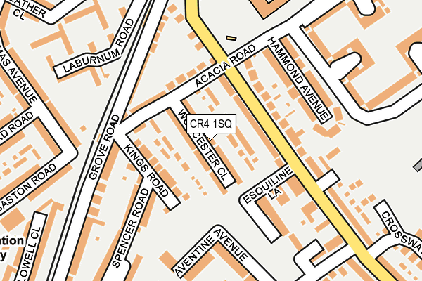 CR4 1SQ map - OS OpenMap – Local (Ordnance Survey)