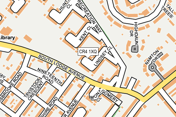 CR4 1XQ map - OS OpenMap – Local (Ordnance Survey)