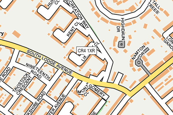 CR4 1XR map - OS OpenMap – Local (Ordnance Survey)
