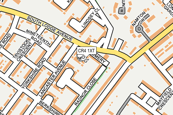 CR4 1XT map - OS OpenMap – Local (Ordnance Survey)