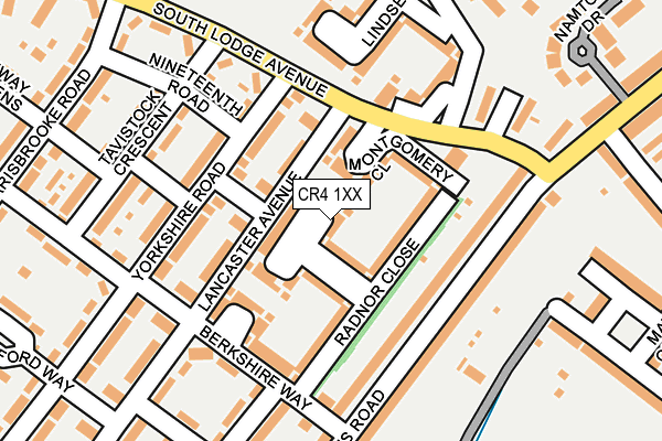 CR4 1XX map - OS OpenMap – Local (Ordnance Survey)