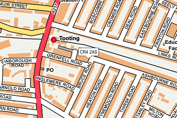 CR4 2AS map - OS OpenMap – Local (Ordnance Survey)