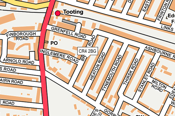 CR4 2BG map - OS OpenMap – Local (Ordnance Survey)