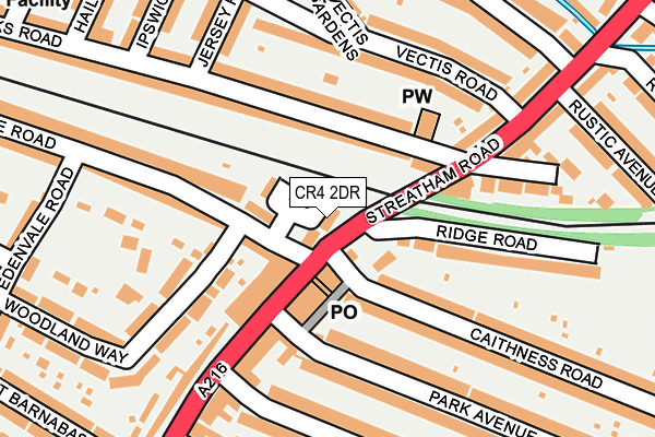 CR4 2DR map - OS OpenMap – Local (Ordnance Survey)