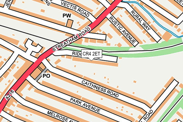 CR4 2ET map - OS OpenMap – Local (Ordnance Survey)