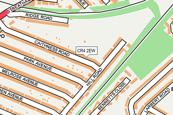 CR4 2EW map - OS OpenMap – Local (Ordnance Survey)