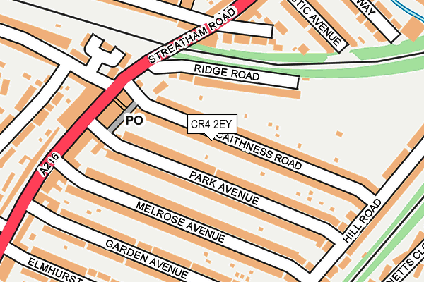 CR4 2EY map - OS OpenMap – Local (Ordnance Survey)