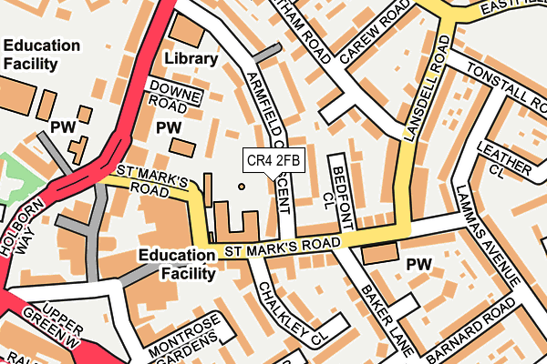 CR4 2FB map - OS OpenMap – Local (Ordnance Survey)