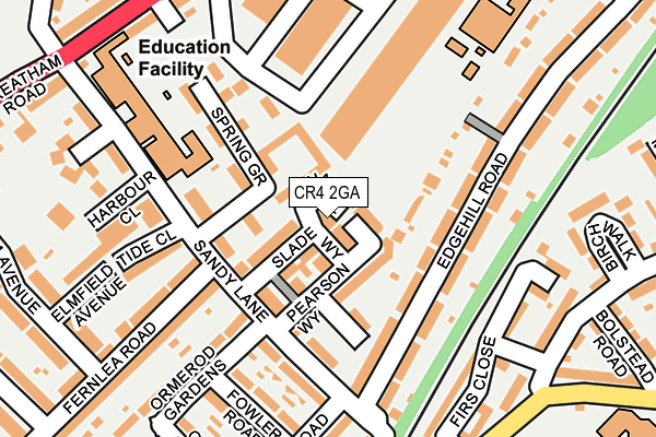 CR4 2GA map - OS OpenMap – Local (Ordnance Survey)