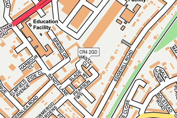 CR4 2GD map - OS OpenMap – Local (Ordnance Survey)