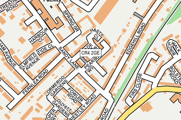 CR4 2GE map - OS OpenMap – Local (Ordnance Survey)