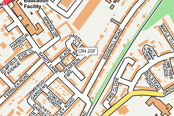 CR4 2GF map - OS OpenMap – Local (Ordnance Survey)