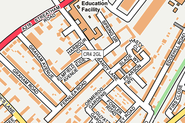 CR4 2GL map - OS OpenMap – Local (Ordnance Survey)