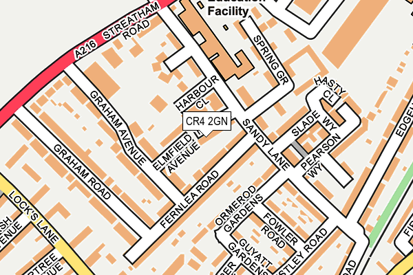 CR4 2GN map - OS OpenMap – Local (Ordnance Survey)