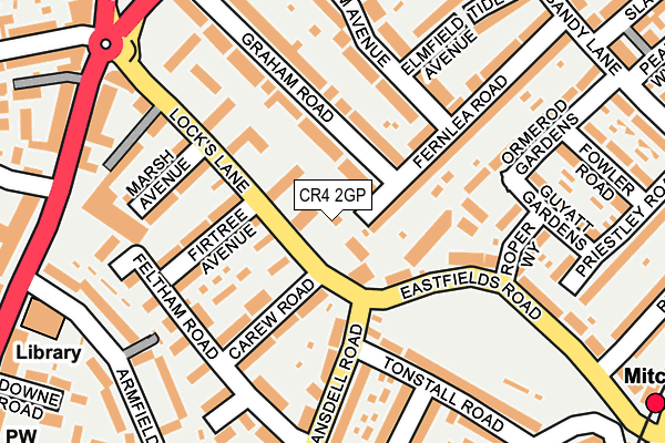 CR4 2GP map - OS OpenMap – Local (Ordnance Survey)